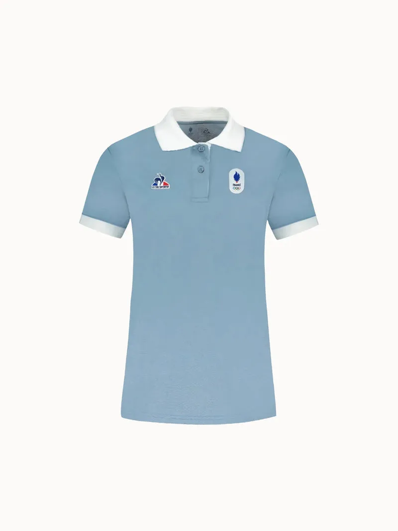 Polo Équipe de France Olympique 2026 en jersey technique