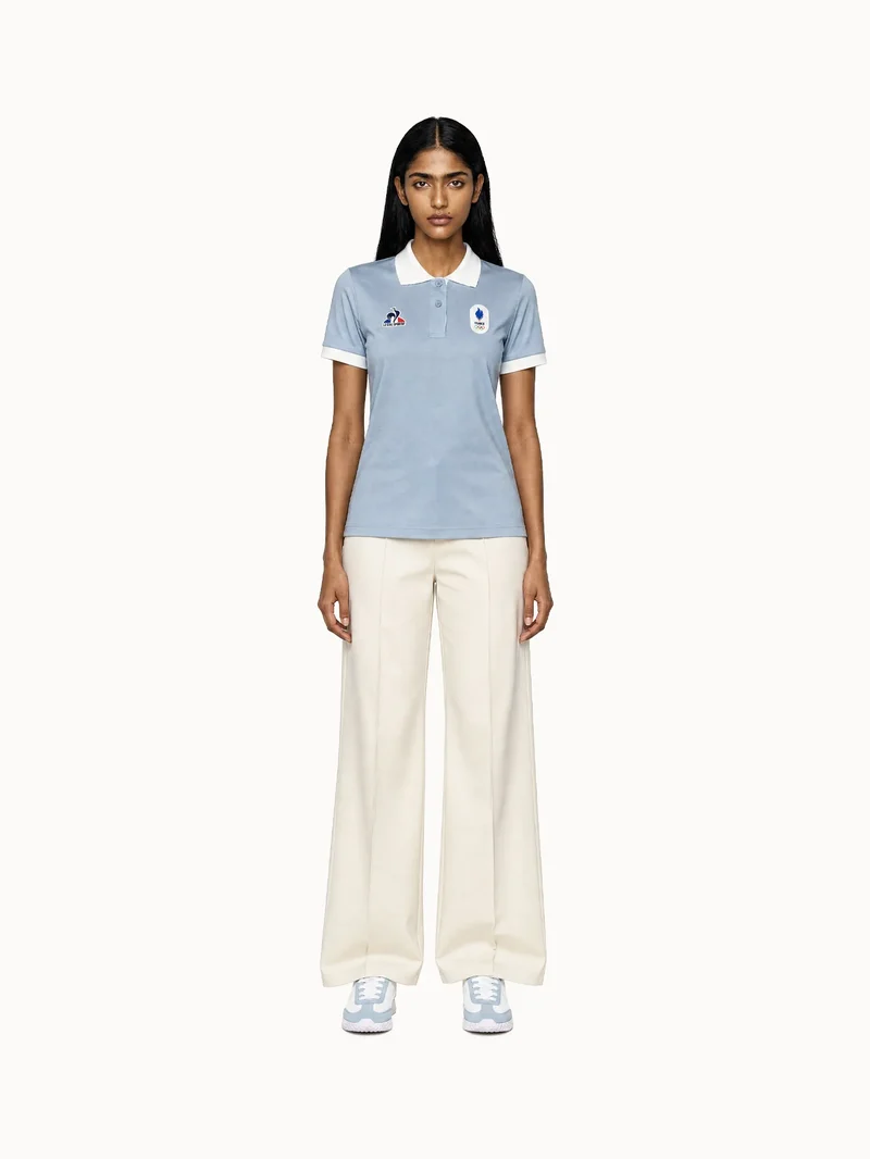 Polo Équipe de France Olympique 2026 en jersey technique
