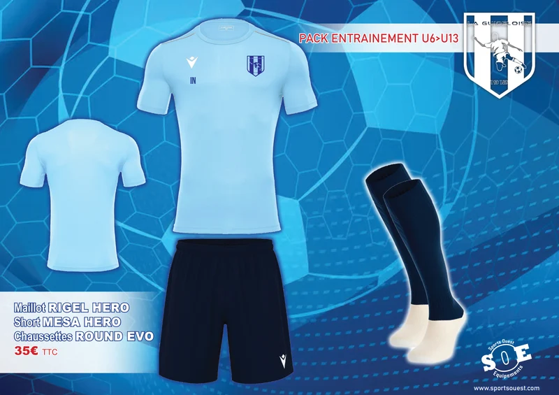 Pack entrainement U6>U13 La Guideloise Foot