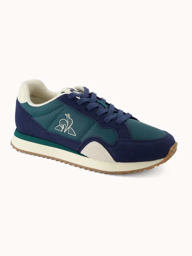 Sneakers rétro-running en cuir perforé et suede Jet Star