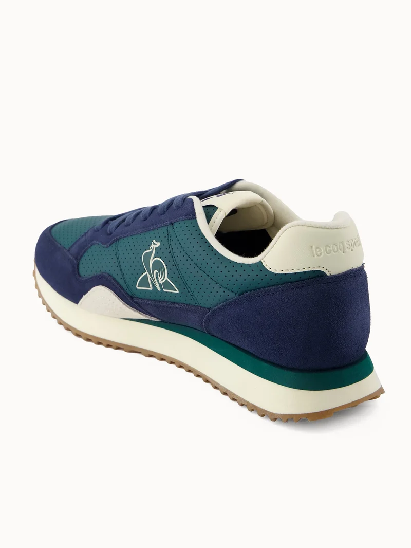Sneakers rétro-running en cuir perforé et suede Jet Star
