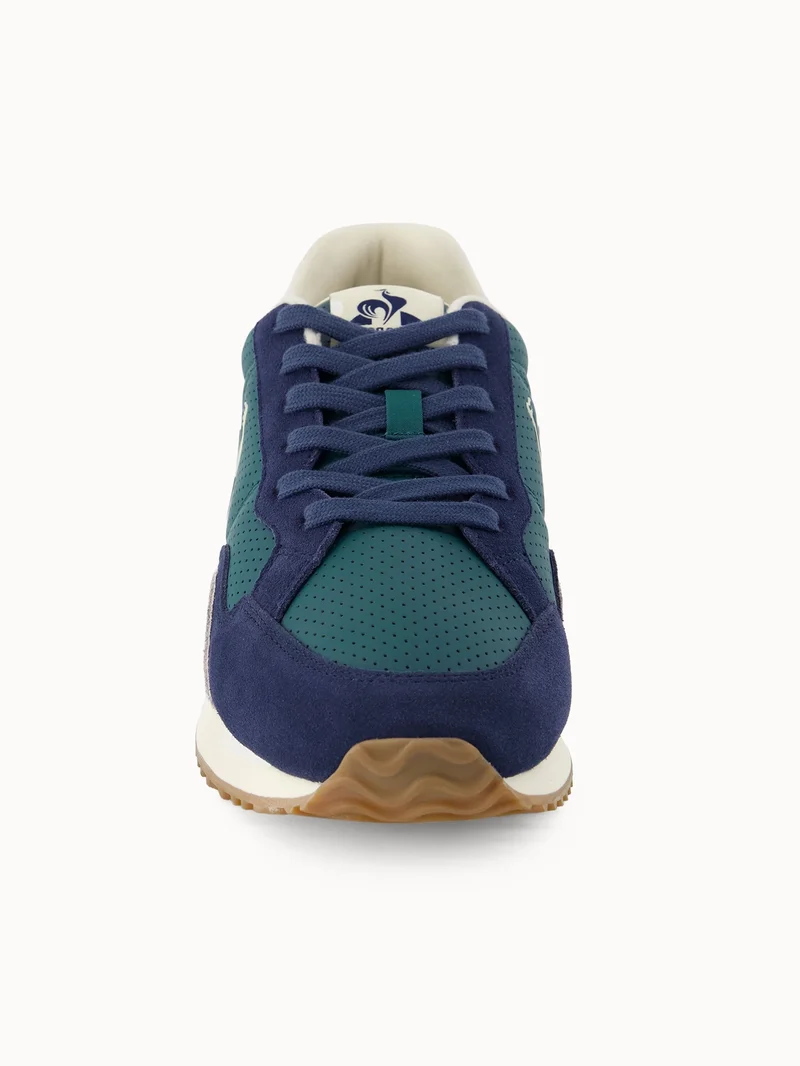 Sneakers rétro-running en cuir perforé et suede Jet Star