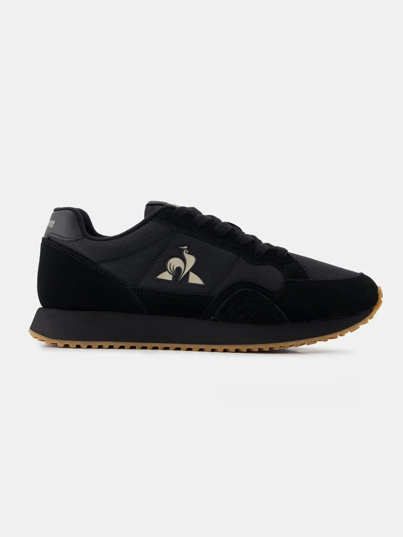 Sneakers rétro-running en cuir perforé et suede Jet Star