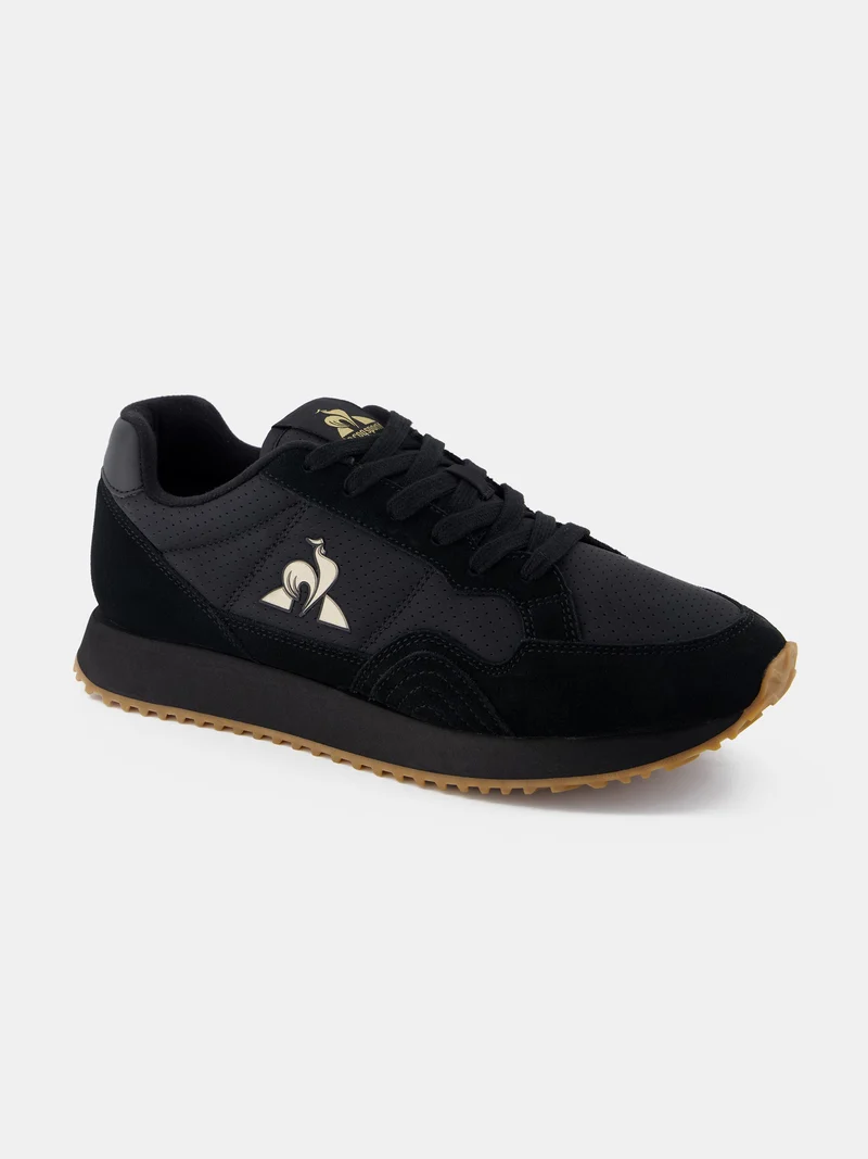 Sneakers rétro-running en cuir perforé et suede Jet Star