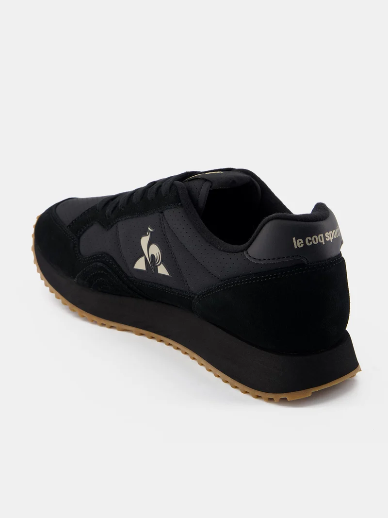 Sneakers rétro-running en cuir perforé et suede Jet Star
