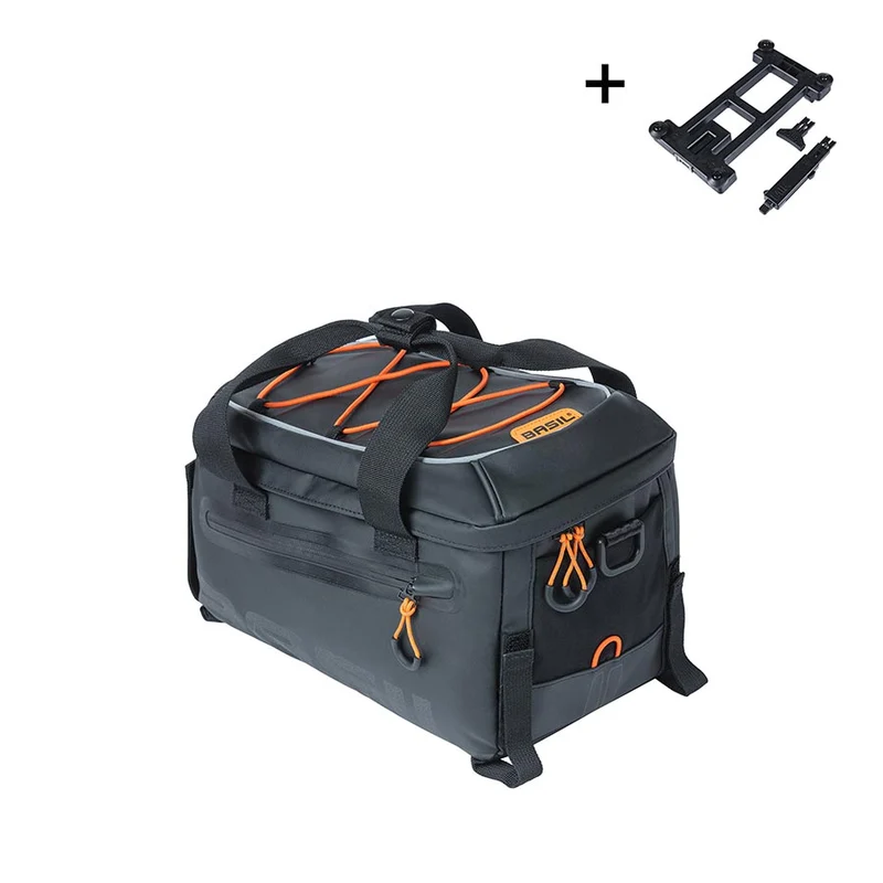 Basil | Miles MIK | Sac de porte-bagages 7L Noir/Orange