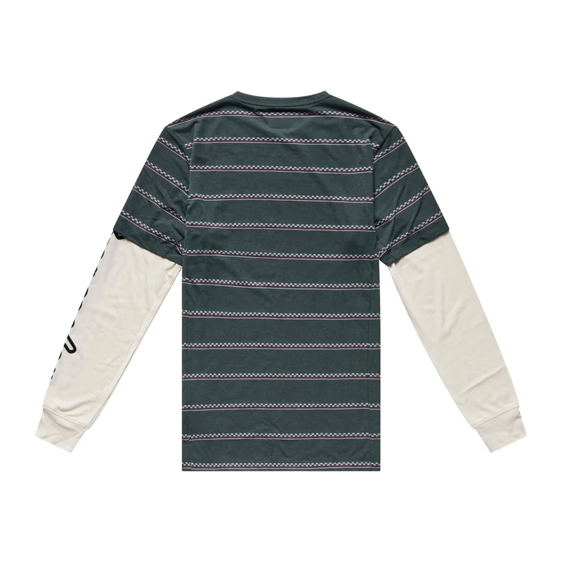 Skyline Fakie Ride LS Tee Stripe Dark Forest