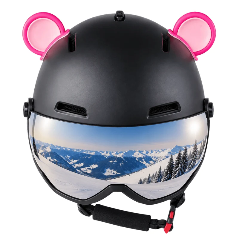 Bear ears for helmet / pink