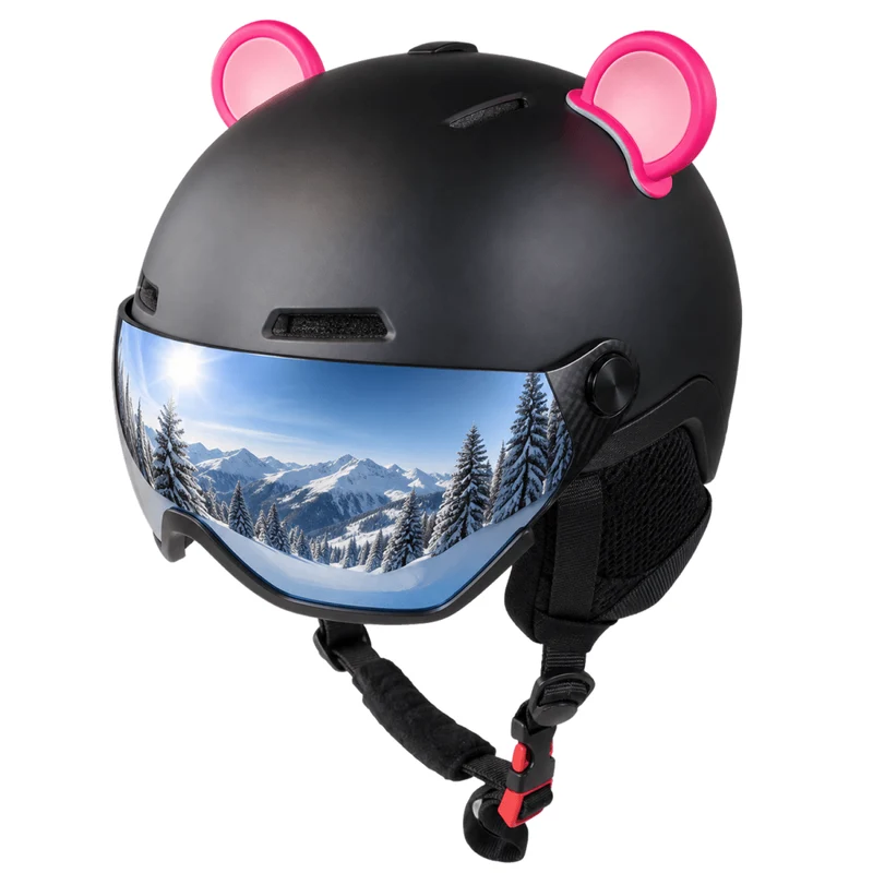 Bear ears for helmet / pink