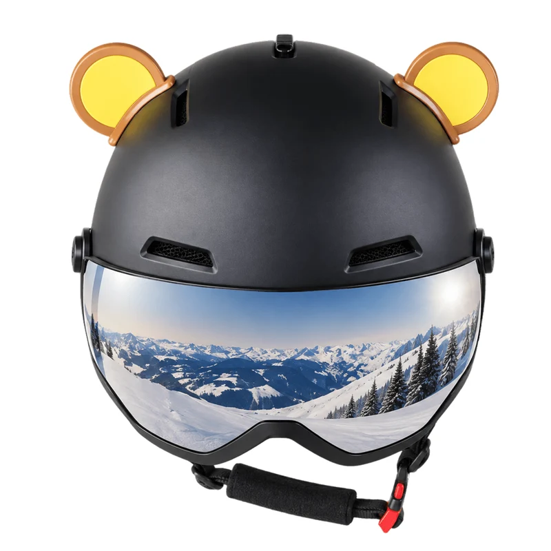 Bear ears for helmet / brown