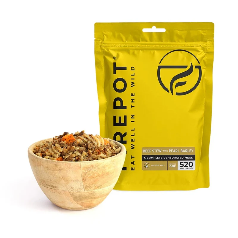 Repas lyophilisé Firepot Ragoût de bœuf à l'orge perlé