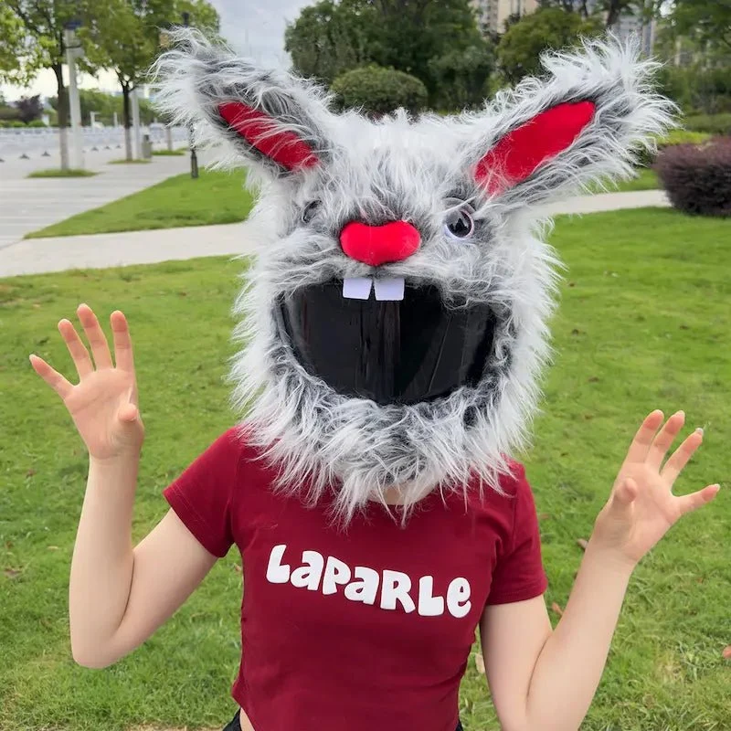 Couvre Casque Moto - Lapin maléfique