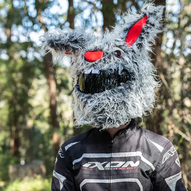 Couvre Casque Moto - Lapin maléfique