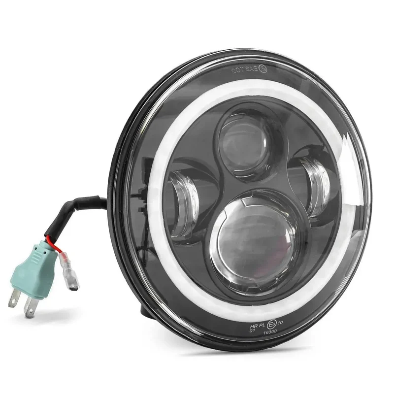 Phare LED noir 7" FS7 pour Harley Davidson Street Glide