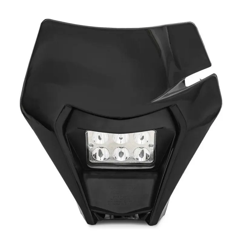 Projecteur LED moto + plaque pour Enduro XDure BK2 carenage Universel noir