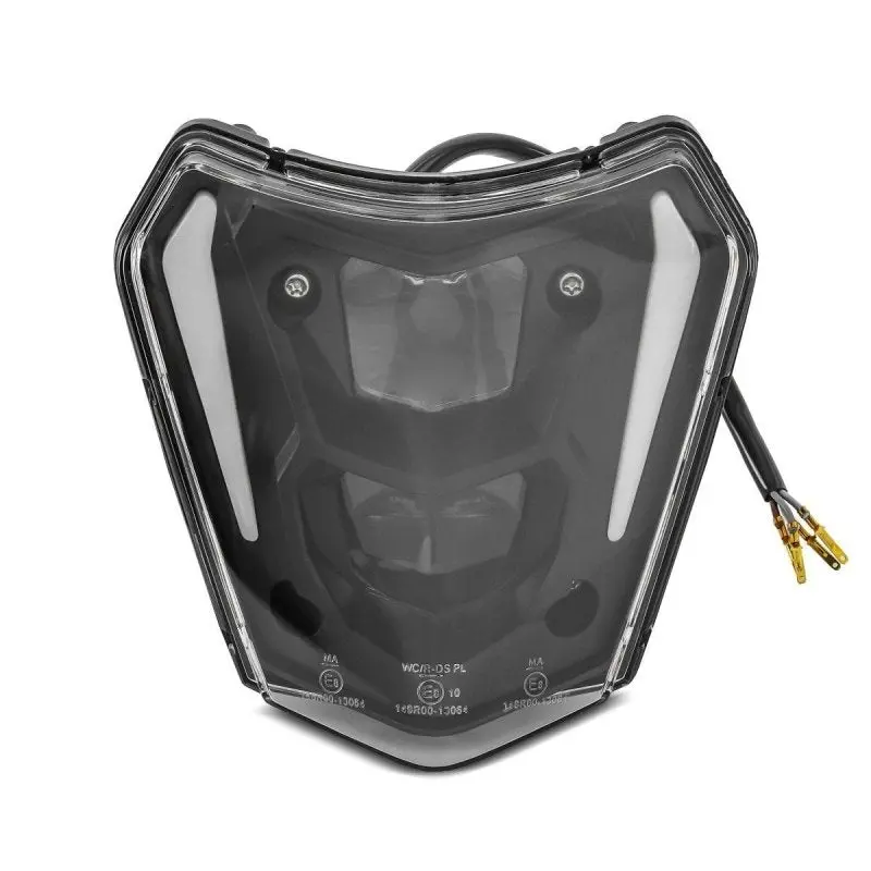 Phare LED moto ECE avec masque pour KTM EXC / EXC-F / Freeride / Enduro / SMC 14-22 XDure SW1 blanc