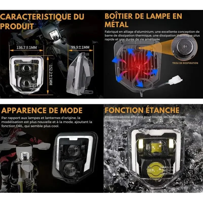 Plaque phare LED - Husqvarna