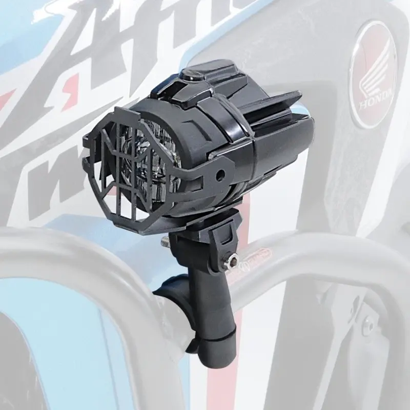Pack :phare additionnel LED moto avec Rehausse 40mm pour guidons Ø 22mm