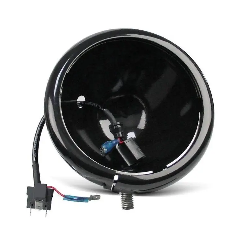 Phare avant LED motos, 5.75 pouces + support - Set Compatible Harley Davidson Dyna Sportster Softail