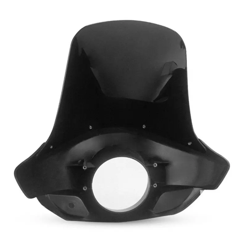 Carenage de Phare VD8 Noir pour Motos Custom avec Pare-brise Intégré