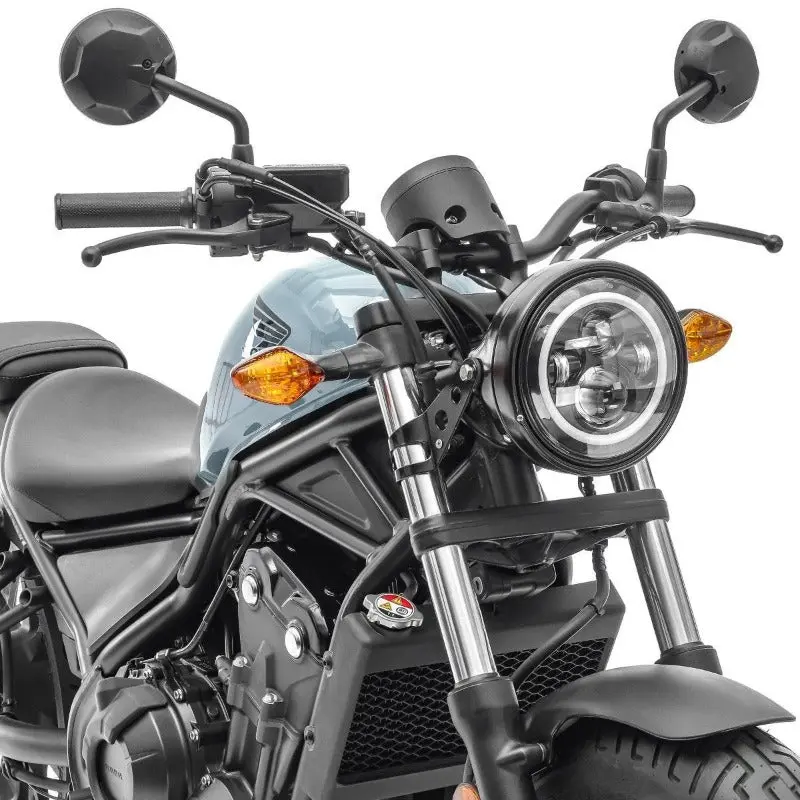 Boîtier pour Phare LED moto 7" Universel + supports de fourche 35-43mm