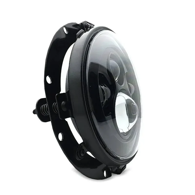 Anneau de fixation pour phare 7" compatible avec Harley - Noir