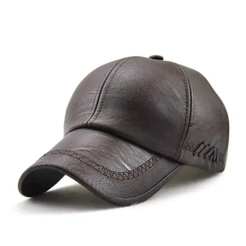 Casquette motard en cuir - Mitcy