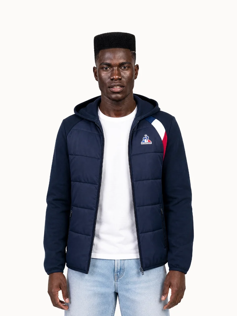Sweat zippé à capuche Homme Tricolore