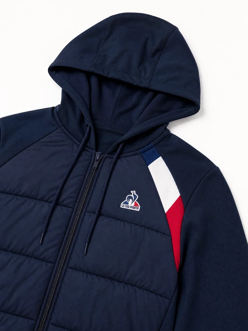 Sweat zippé à capuche Homme Tricolore