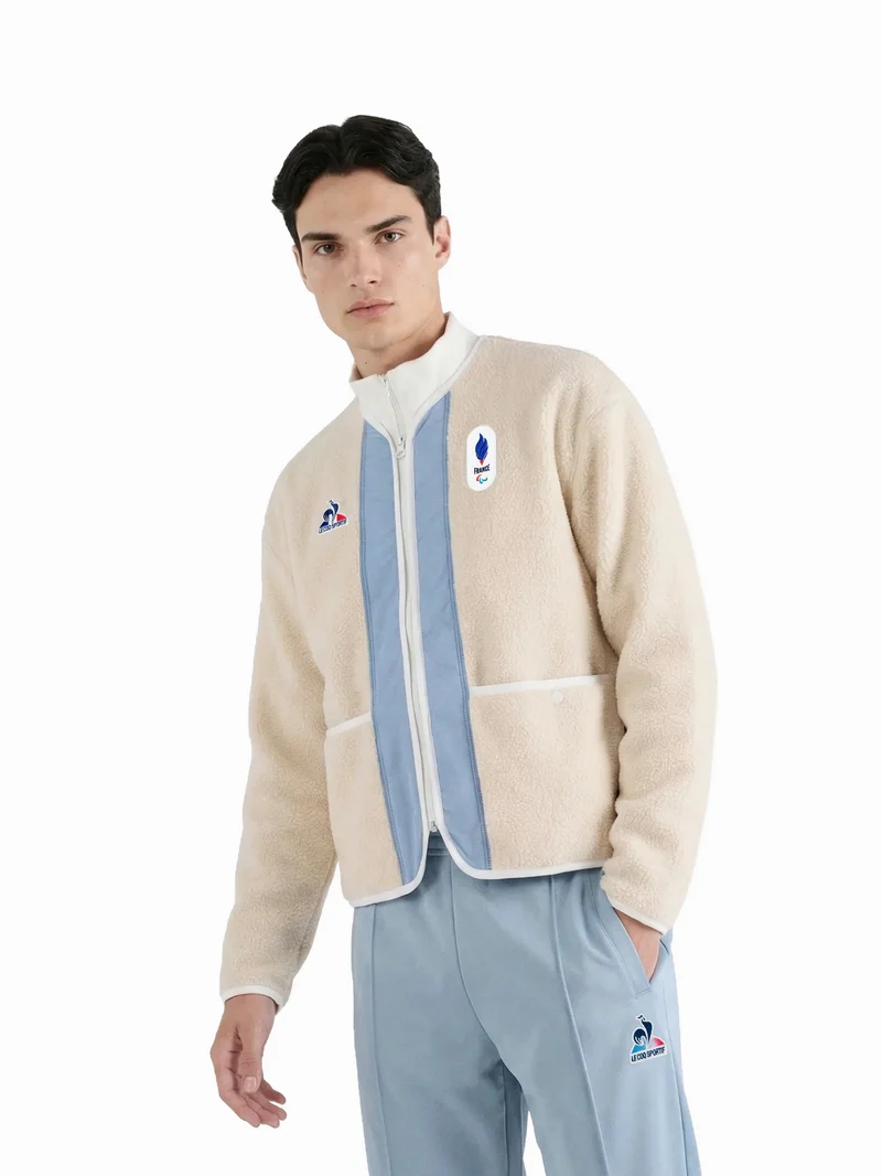 Veste zippée polaire avec coudières matelassées JP Milano-Cortina