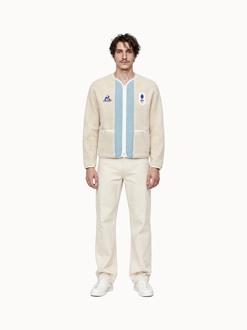 Veste zippée polaire avec coudières matelassées JP Milano-Cortina