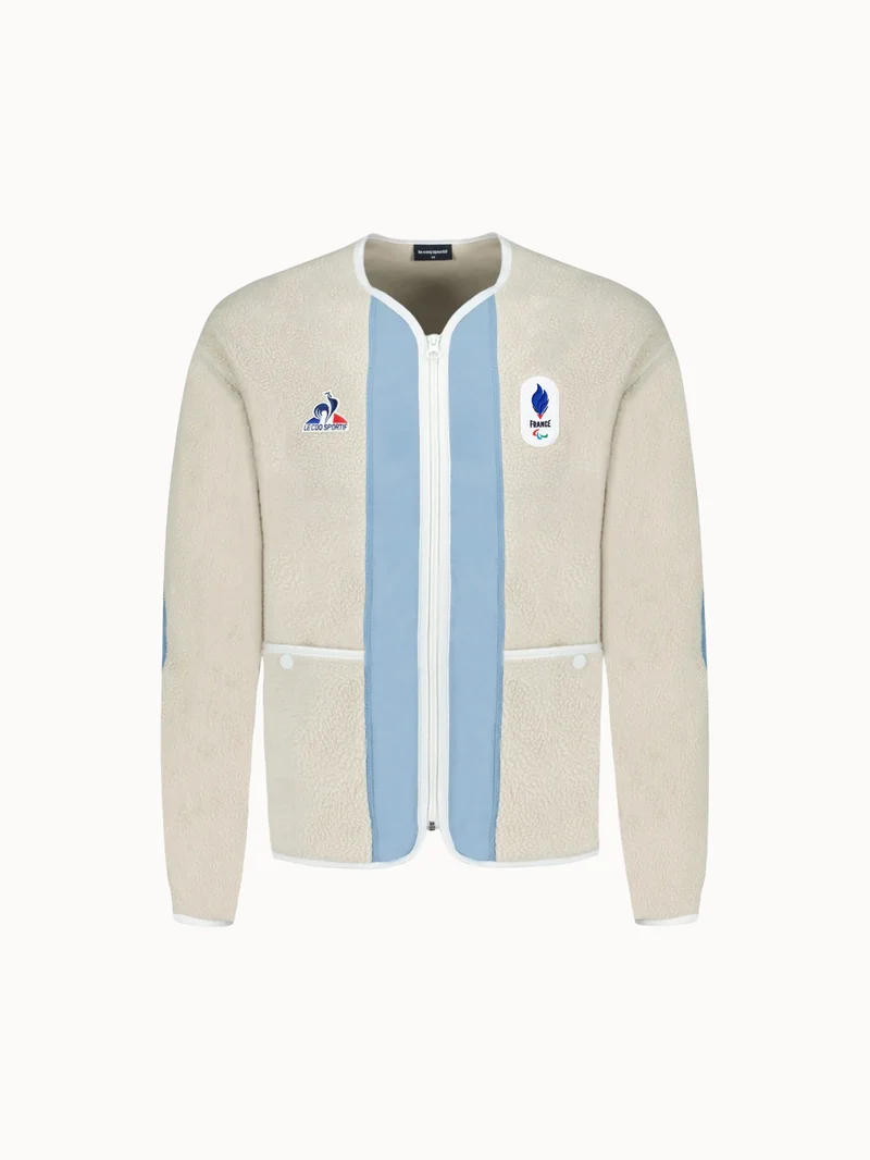 Veste zippée polaire avec coudières matelassées JP Milano-Cortina