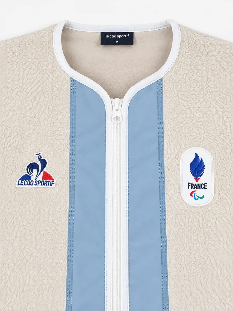 Veste zippée polaire avec coudières matelassées JP Milano-Cortina