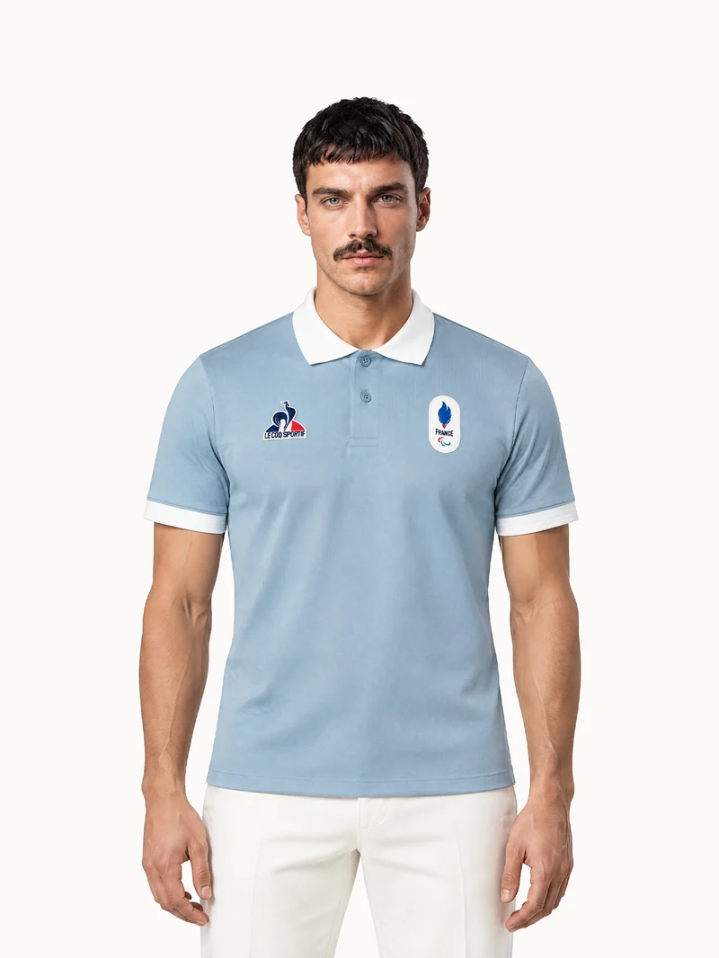 Polo en jersey technique brillant JP Milano-Cortina 2026