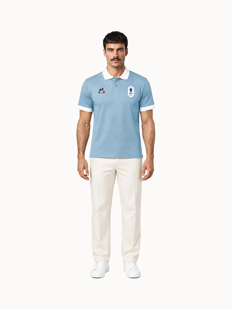 Polo en jersey technique brillant JP Milano-Cortina 2026