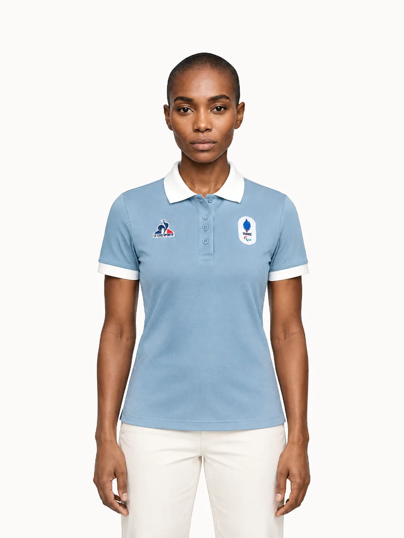Polo en jersey technique brillant JP Milano-Cortina 2026