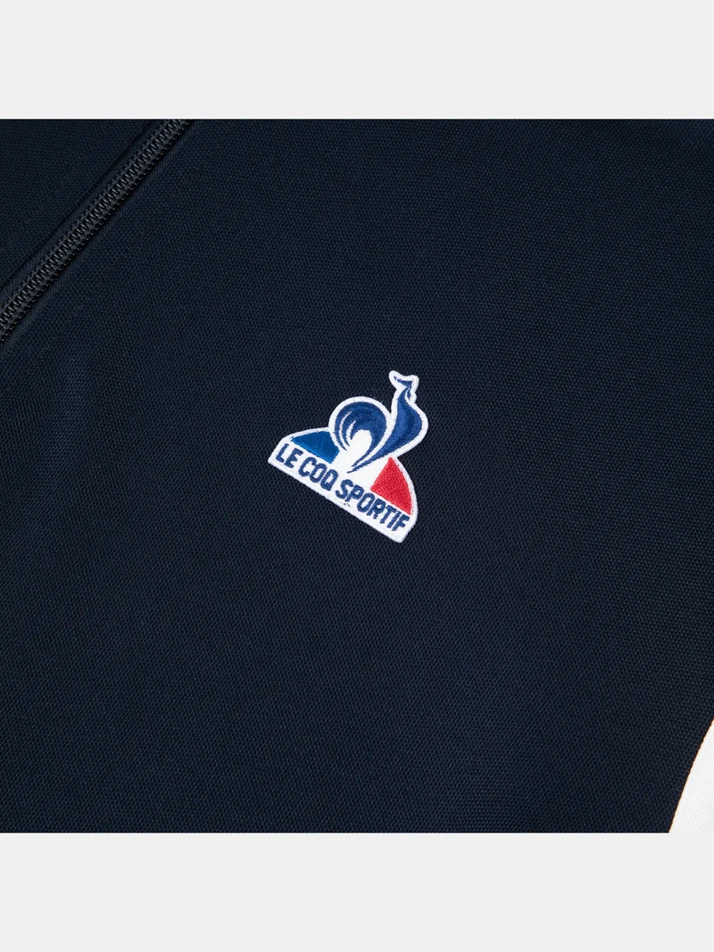 Sweat demi-zippé avec détails tricolores