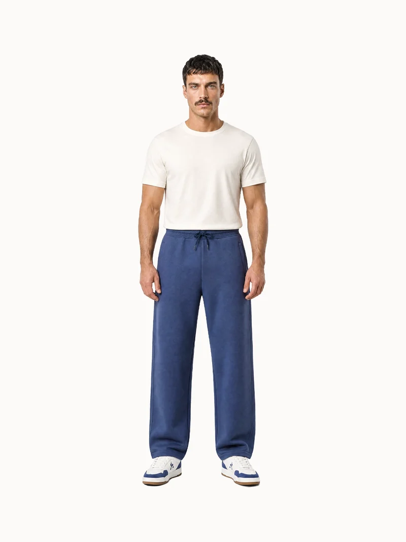 Pantalon relax en molleton gratté
