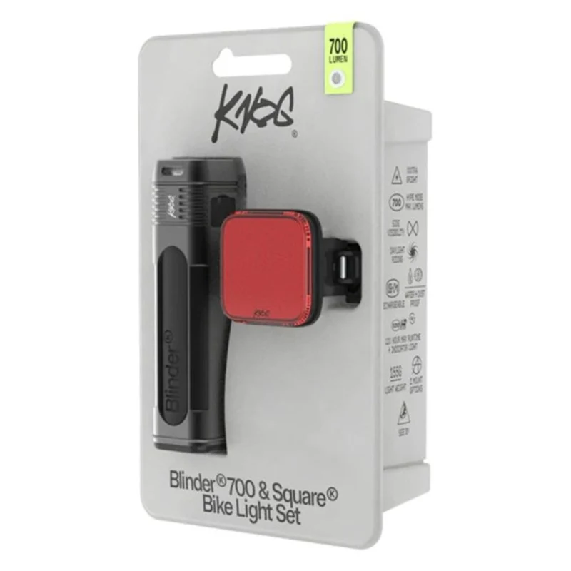 Kit éclairage vélo Knog Blinder 700 & Square Avant et Arrière