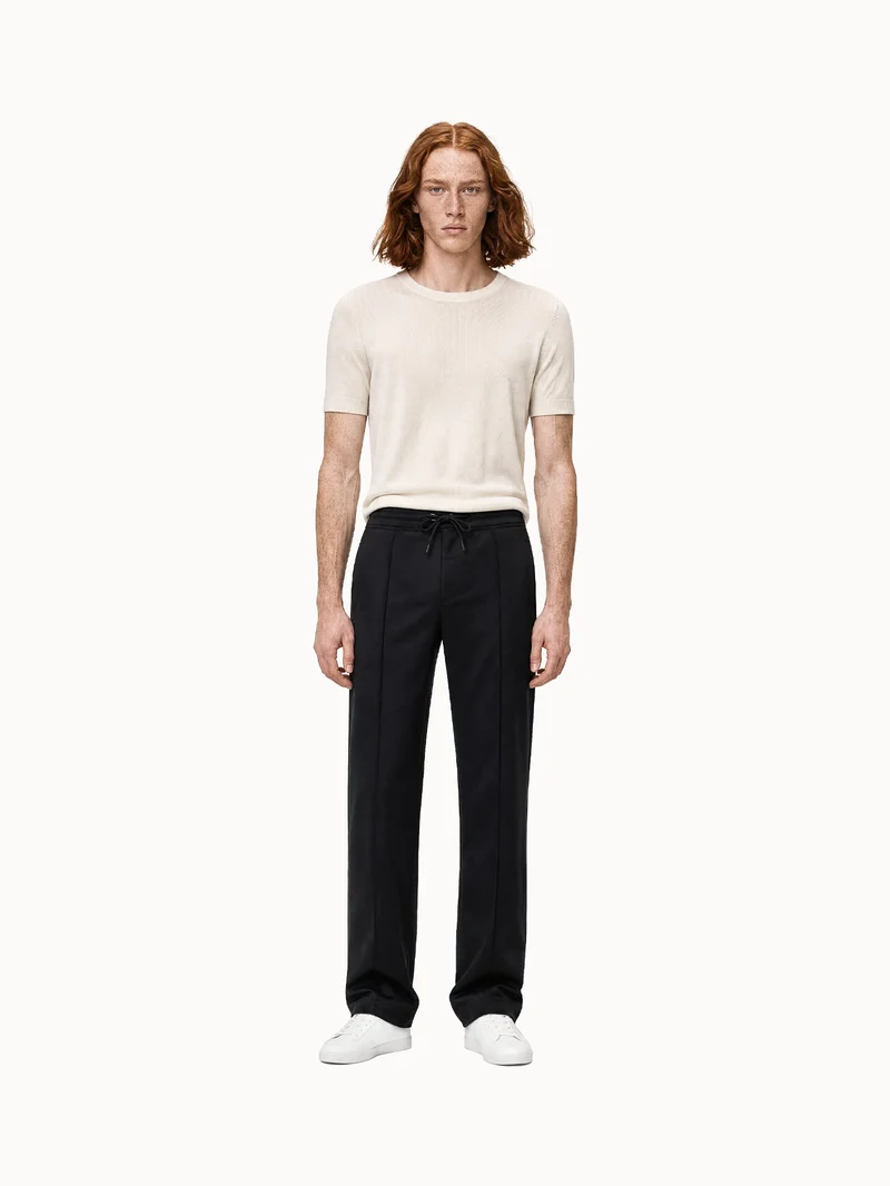 Pantalon droit en double face