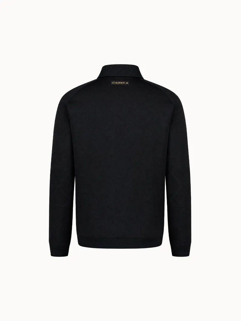 Sweat demi-zippé manches raglan en double face