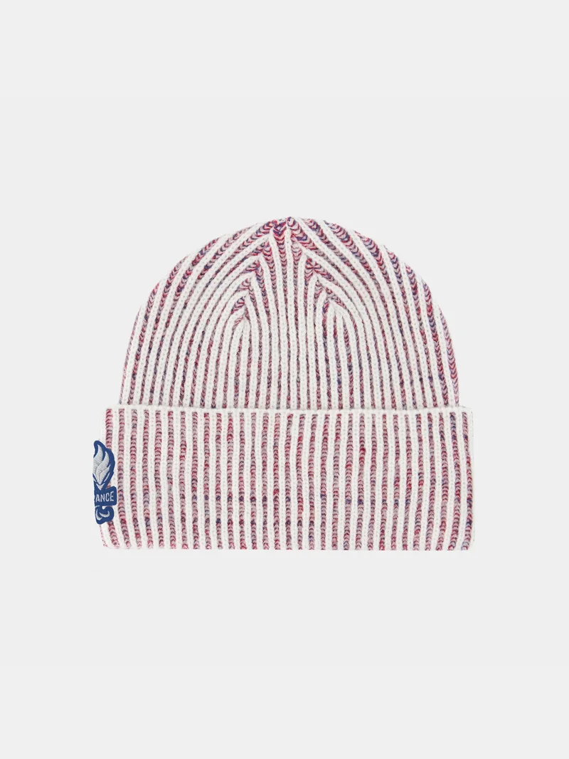 Bonnet Équipe de France Paralympique 2026 en maille côtelée