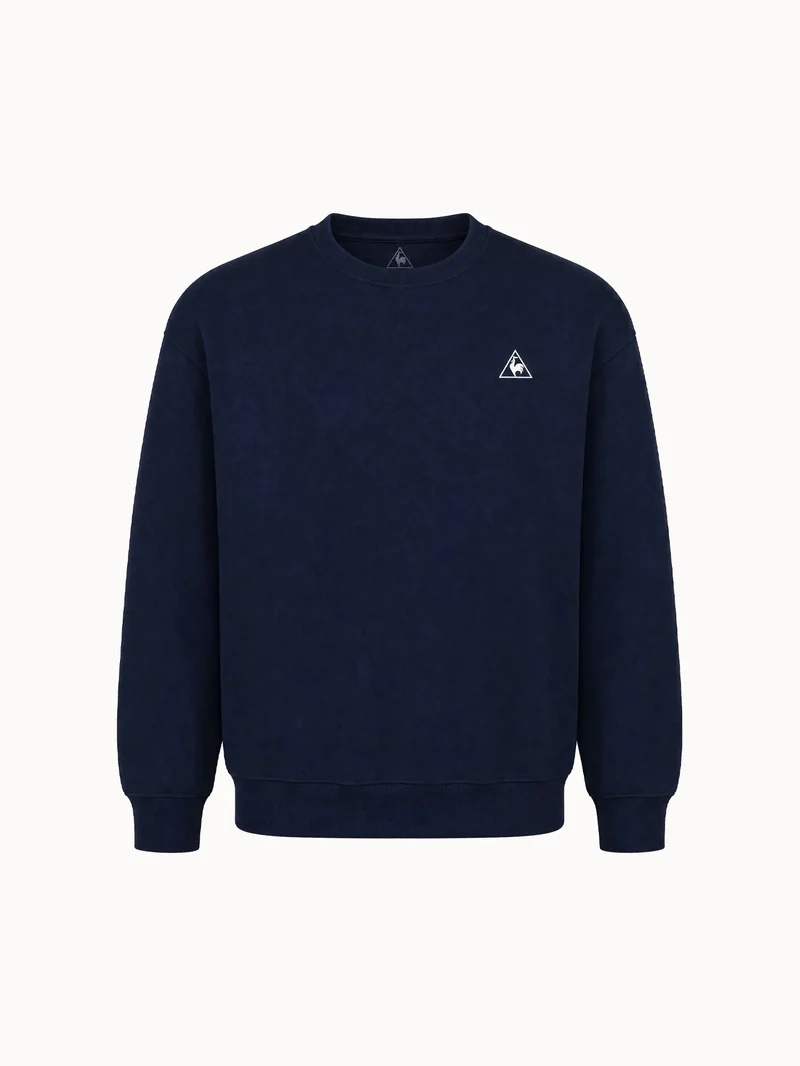 Sweat col rond relax en double face