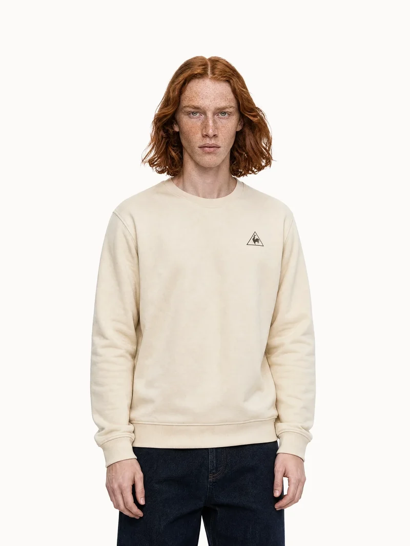 Sweat col rond relax en double face