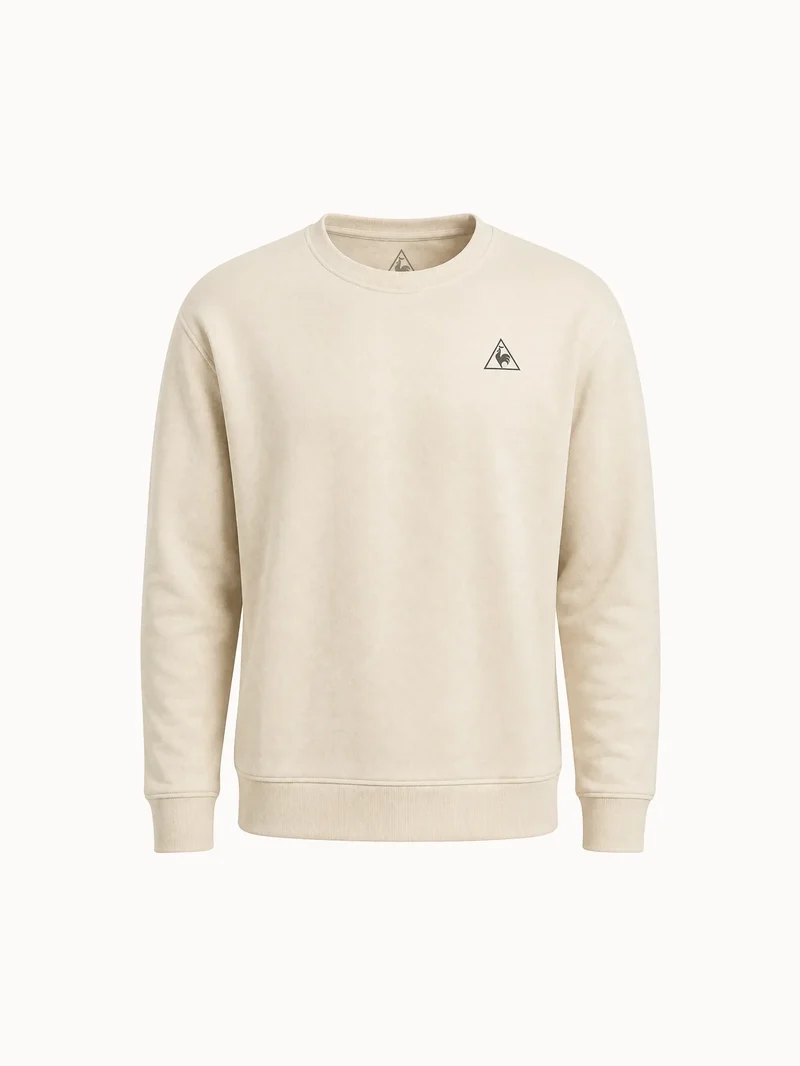 Sweat col rond relax en double face