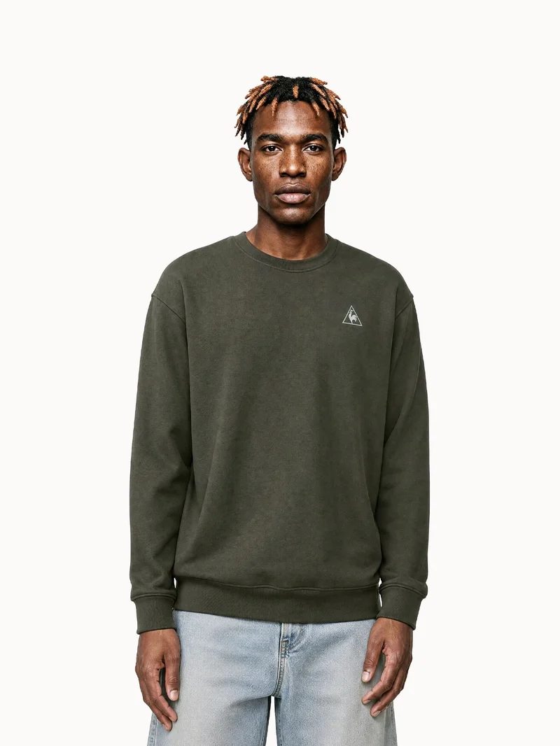 Sweat col rond relax en double face