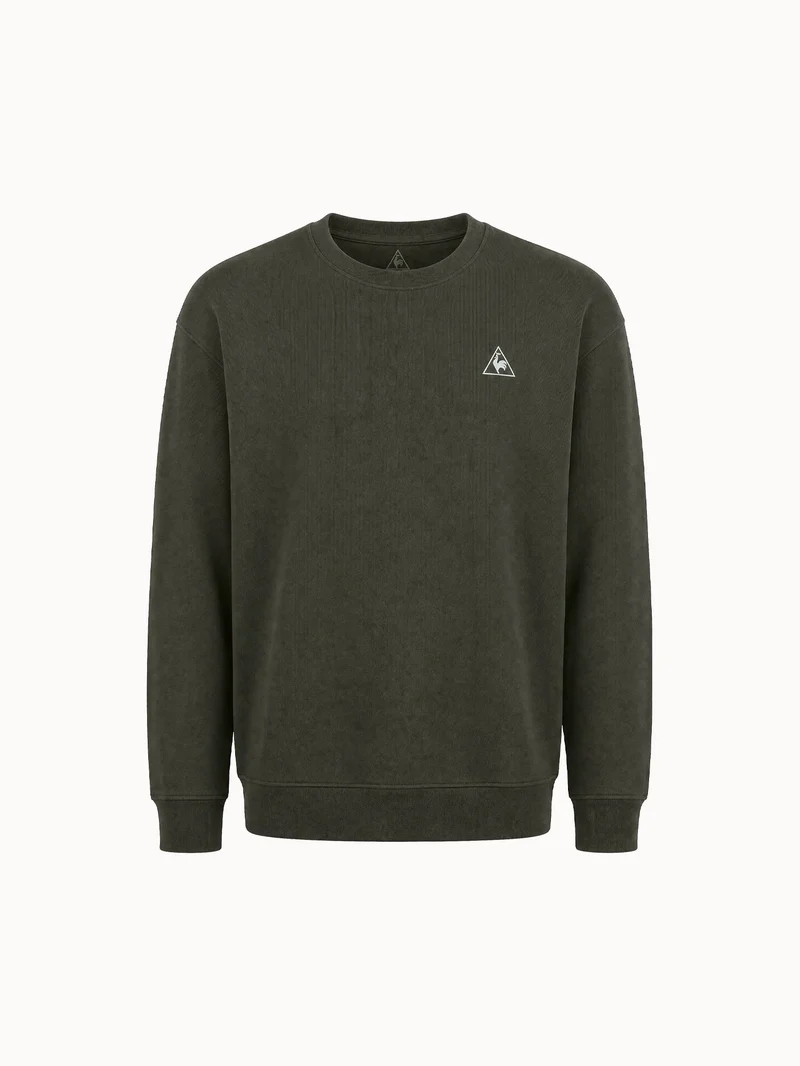 Sweat col rond relax en double face
