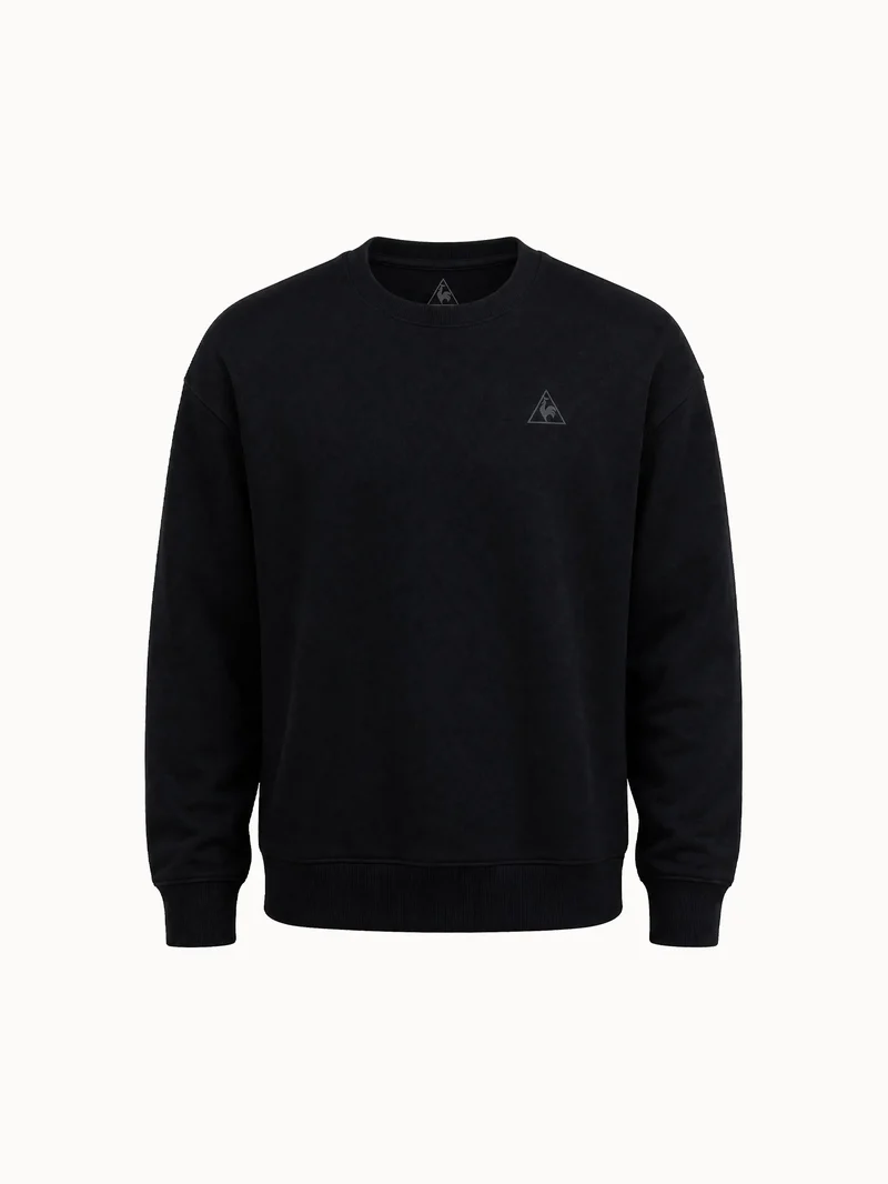 Sweat col rond relax en double face