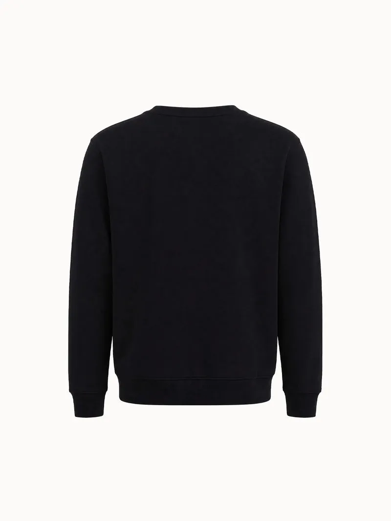 Sweat col rond relax en double face