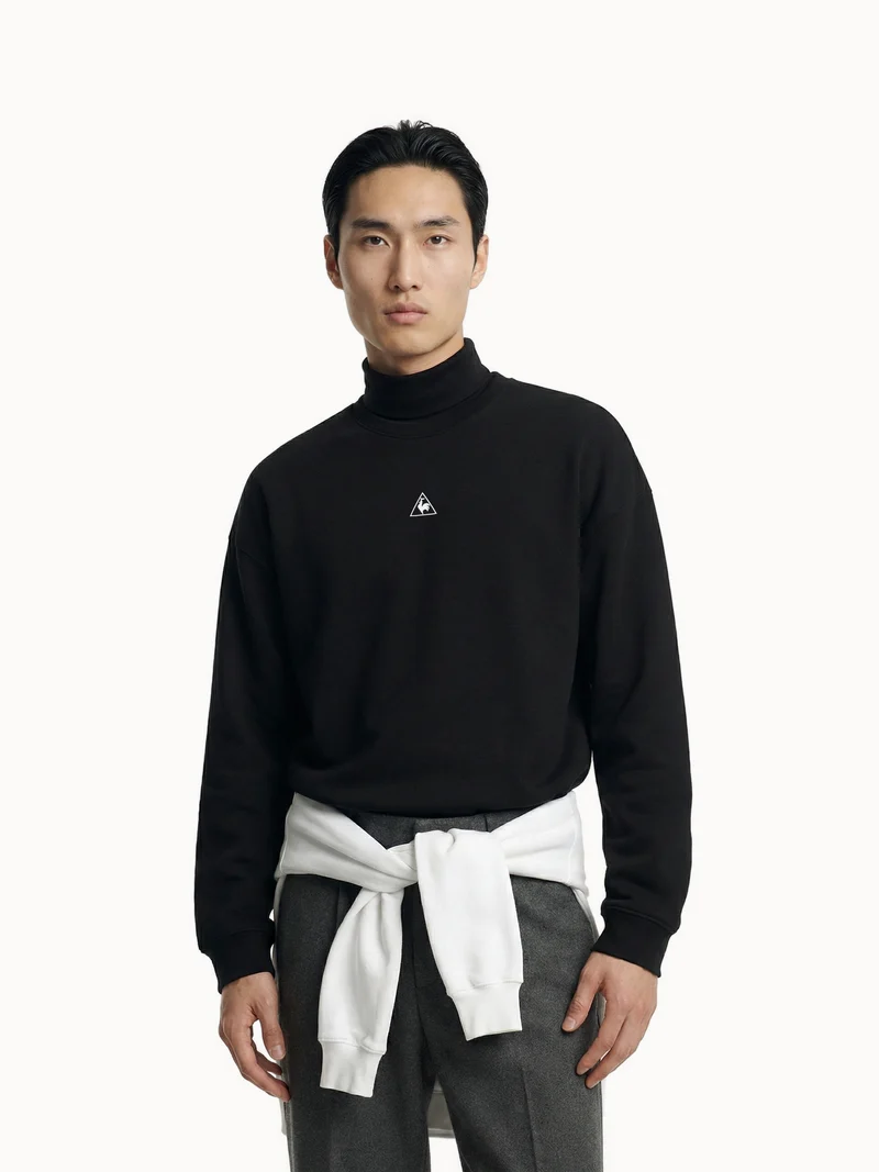 Sweat col rond relax en double face